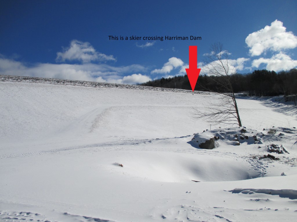 Skier Crossing Harriman Dam