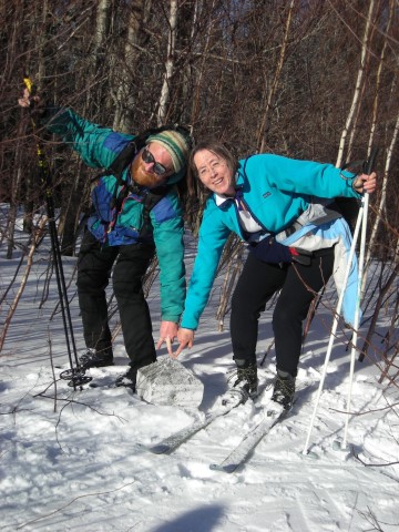 Sam and Marie at VT/QC Border